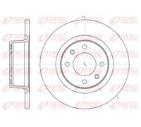 2x Brake disc Rear Axle solid 6605.00 REMSA for CITROËN BMW