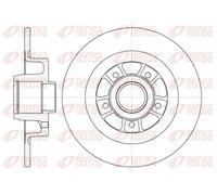 2x Brake disc Rear Axle solid 6613.00 REMSA for RENAULT LAGUNA II SCÉNIC II