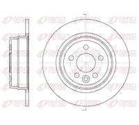 2x Brake disc Rear Axle solid 6615.00 REMSA for ROVER MG