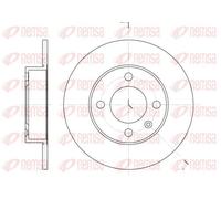 2x Brake disc Rear Axle solid 6616.00 REMSA for VW SEAT