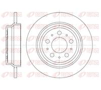2x Brake disc Rear Axle solid 6620.00 REMSA for VOLVO FIAT
