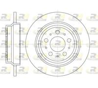 2x Brake disc Rear Axle solid 6620.00 ROADHOUSE for VOLVO FIAT