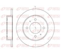 2x Brake disc Rear Axle solid 6627.00 REMSA for HYUNDAI LANTRA LANTRA Mk II