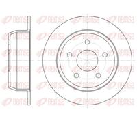 2x Brake disc Rear Axle solid 6628.00 REMSA for JEEP CHEROKEE