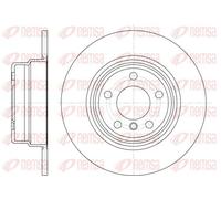 2x Brake disc Rear Axle solid 6632.00 REMSA for BMW X5