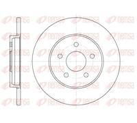 2x Brake disc Rear Axle solid 6661.00 REMSA for FORD JAGUAR