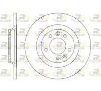 2x Brake disc Rear Axle solid 6690.00 ROADHOUSE for CITROËN PEUGEOT