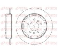 2x Brake disc Rear Axle solid 6692.00 REMSA for PEUGEOT 607