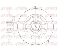 2x Brake disc Rear Axle solid 6698.20 REMSA for RENAULT MEGANE I MEGANE I Coach