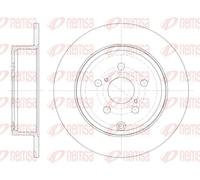 2x Brake disc Rear Axle solid 6700.00 REMSA for TOYOTA AVENSIS Saloon AVENSIS