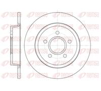 2x Brake disc Rear Axle solid 6712.00 REMSA for VOLVO FORD