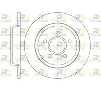 2x Brake disc Rear Axle solid 6712.00 ROADHOUSE for VOLVO FORD
