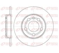 2x Brake disc Rear Axle solid 6718.00 REMSA for VW AUDI SKODA