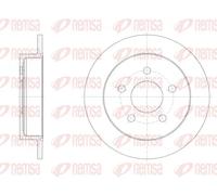 2x Brake disc Rear Axle solid 6719.00 REMSA for OPEL CHEVROLET