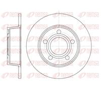 2x Brake disc Rear Axle solid 6724.00 REMSA for AUDI A6 C5 A6 C5 Avant