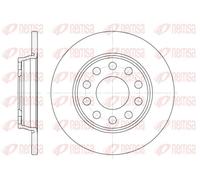 2x Brake disc Rear Axle solid 6731.00 REMSA for AUDI SEAT