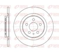 2x Brake disc Rear Axle solid 6736.00 REMSA for FIAT PEUGEOT LANCIA CITROËN