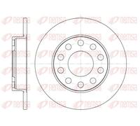 2x Brake disc Rear Axle solid 6753.00 REMSA for AUDI SEAT