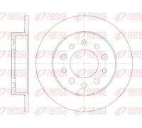 2x Brake disc Rear Axle solid 6762.00 REMSA for HYUNDAI COUPE I COUPE II