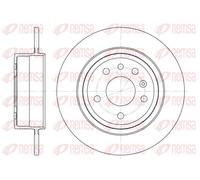 2x Brake disc Rear Axle solid 6764.00 REMSA for SAAB 9-5 9-5 Estate