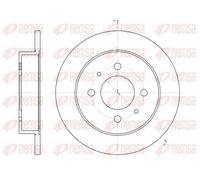 2x Brake disc Rear Axle solid 6765.00 REMSA for MITSUBISHI COLT Mk IV CARISMA