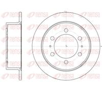 2x Brake disc Rear Axle solid 6784.00 REMSA for SSANGYONG DAEWOO