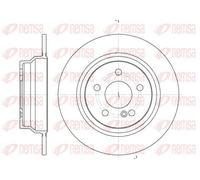 REMSA REAR 2 X BRAKE DISC 678700 FOR MERCEDES-BENZ