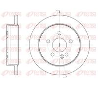 2x Brake disc Rear Axle solid 6799.00 REMSA for MERCEDES-BENZ M-CLASS