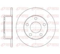 2x Brake disc Rear Axle solid 6803.00 REMSA for AUDI A6 C5 A6 C5 Avant