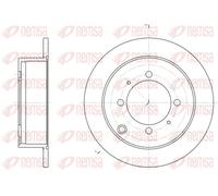 2x Brake disc Rear Axle solid 6838.00 REMSA for MITSUBISHI KIA HYUNDAI
