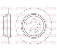 REMSA REAR 2 X BRAKE DISC 686400 FOR MERCEDES-BENZ