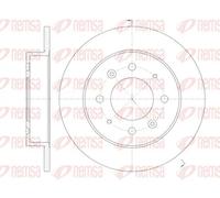 2x Brake disc Rear Axle solid 6874.00 REMSA for KIA CERATO I Saloon