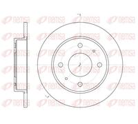 2x Brake disc Rear Axle solid 6879.00 REMSA for SMART MITSUBISHI