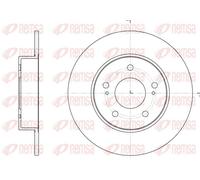 2x Brake disc Rear Axle solid 6909.00 REMSA for NISSAN QX IV