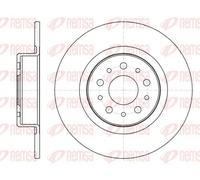 2x Brake disc Rear Axle solid 6968.00 REMSA for ALFA ROMEO 156 GT 156 Sportwagon