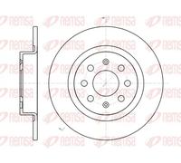 2x Brake disc Rear Axle solid 6983.00 REMSA for FIAT ABARTH