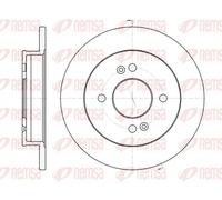 2x Brake disc Rear Axle solid 6991.00 REMSA for KIA HYUNDAI