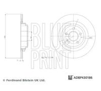 BLUE PRINT ADBP430186 Brake disc