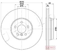 2x Brake disc Rear Axle Vented 610127C JAPKO for BMW X3 X4