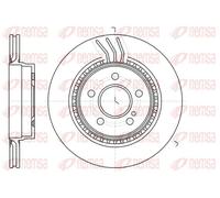 2x Brake disc Rear Axle Vented 61071.10 REMSA for MERCEDES-BENZ C-CLASS