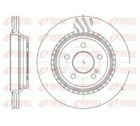 2x Brake disc Rear Axle Vented 61072.10 REMSA for MERCEDES-BENZ S-CLASS