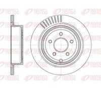 2x Brake disc Rear Axle Vented 61091.10 REMSA for NISSAN INFINITI