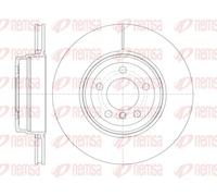 2x Brake disc Rear Axle Vented 61141.10 REMSA for BMW 7
