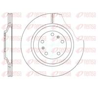 2x Brake disc Rear Axle Vented 61206.10 REMSA for VW AUDI BENTLEY