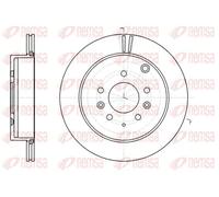 2x Brake disc Rear Axle Vented 61237.10 REMSA for MAZDA CX-7
