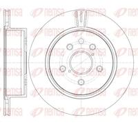 2x Brake disc Rear Axle Vented 61255.10 REMSA for LEXUS IS II GS IS C