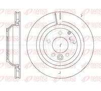2x Brake disc Rear Axle Vented 61302.10 REMSA for AUDI PORSCHE VW