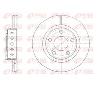 2x Brake disc Rear Axle Vented 61363.10 REMSA for AUDI VW