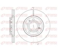 2x Brake disc Rear Axle Vented 61447.10 REMSA for VW AUDI