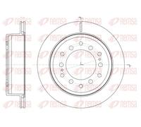 2x Brake disc Rear Axle Vented 61664.10 REMSA for TOYOTA LAND CRUISER PRADO